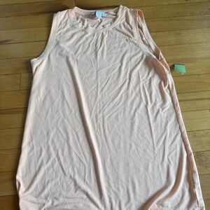 Athleta Womens Salmon Pink Orange Sleeveless Athleisure Fitness Tank Top Small